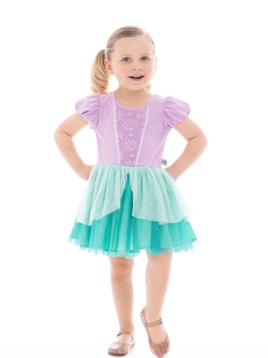 Disney Other - Disney Lavender and Aqua Ariel Tulle Princess Dress Girl’s Size 18 Months